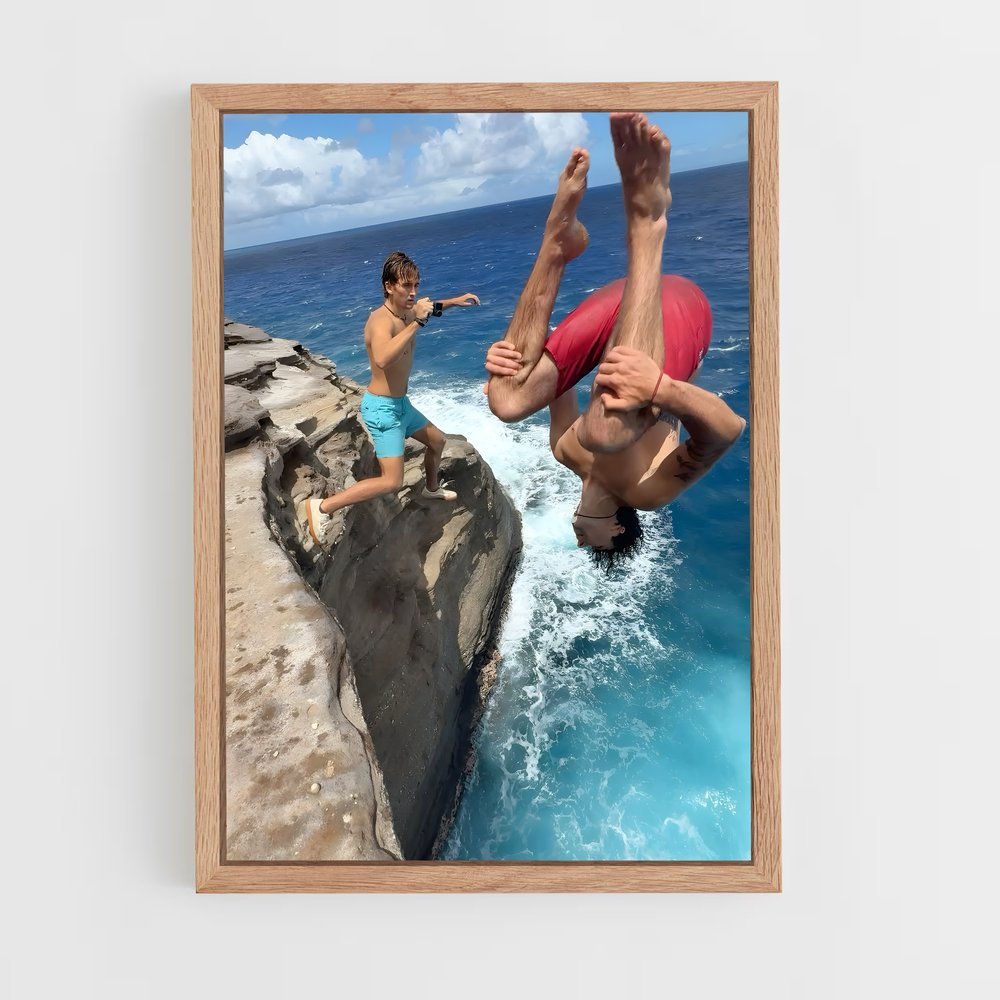 Poster Plongeon Extrême – affiche Plongeon de falaise (vue 4)